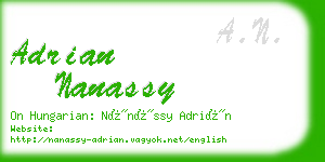adrian nanassy business card